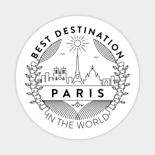 Paris Minimal Badge Design Magnet